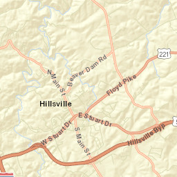 Hillsville Street Map