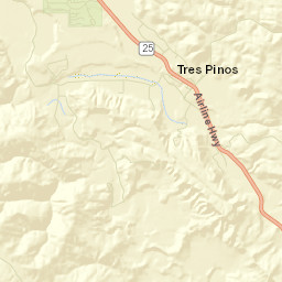 Tres Pinos California Street Map