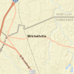 Mitchellville Tennessee Street Map