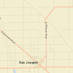 San Joaquin California Street Map