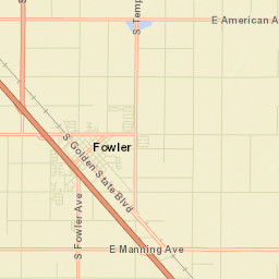 Fowler California Street Map