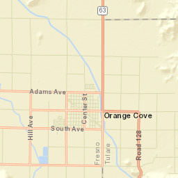 South Monson Avenue Orange Cove CA Street Map
