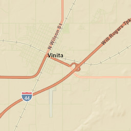 Will Rogers Turnpike Vinita OK Street Map