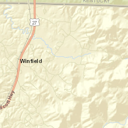 Winfield Tennessee Street Map