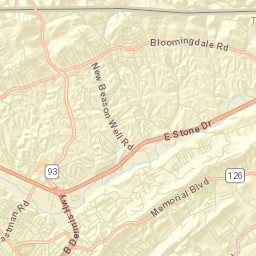 Thomas Heights Tennessee Street Map