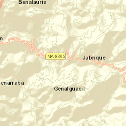 Benalauría Street Map