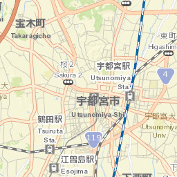 Utsunomiya Street Map