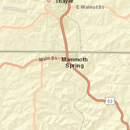 29-89 U.S. 63 Mammoth Spring AR Street Map