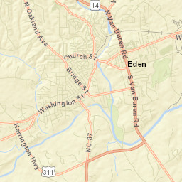 1006-1016 Washington Street, Eden, NC Street Map