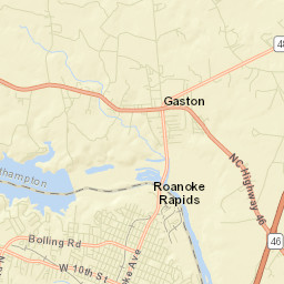 Roanoke Rapids Street Map