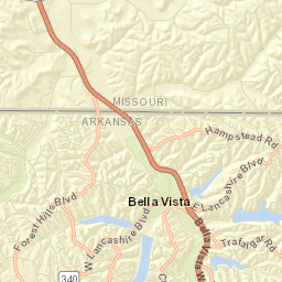 Dug Hill Arkansas Street Map