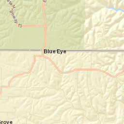 Blue Eye Arkansas Street Map