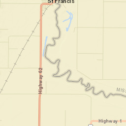 Saint Francis Arkansas Street Map
