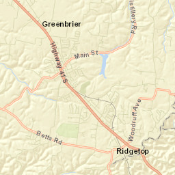 Ridgetop Tennessee Street Map
