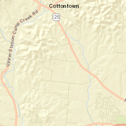 Cottontown Tennessee Street Map