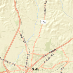 Trousdale Tennessee Street Map