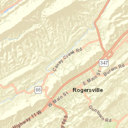 Striggersville Tennessee Street Map