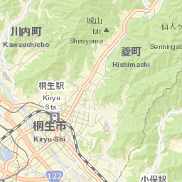 Kiryū Street Map