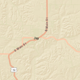 500-598 West Cherokee Street, Jay, OK Street Map