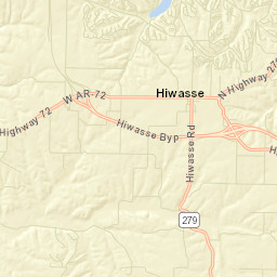 Hiwasse Arkansas Street Map