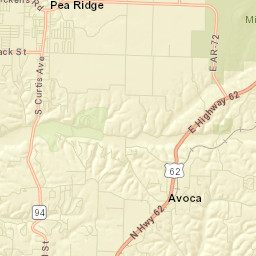 13202-13598 Highway 72, Garfield, AR Street Map