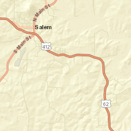 Salem Arkansas Street Map