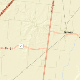 Rives Tennessee Street Map