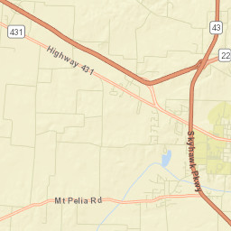 Terrell Tennessee Street Map