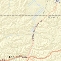 Erin Tennessee Street Map