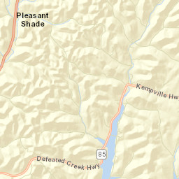 Pleasant Shade Tennessee Street Map