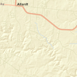 Allardt Tennessee Street Map