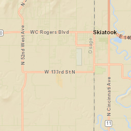 100-198 South Broadway Street, Skiatook Street Map