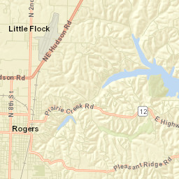 Prairie Creek Arkansas Street Map