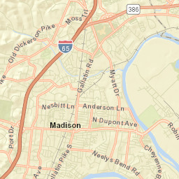 Rayon City Tennessee Street Map