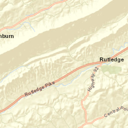 Rutledge Tennessee Street Map