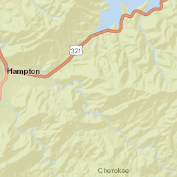 Hampton Tennessee Street Map