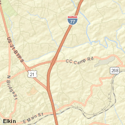Elkin Street Map
