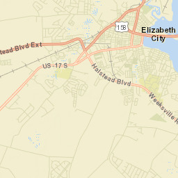 Elizabeth City Street Map