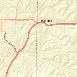 Alpena Arkansas Street Map