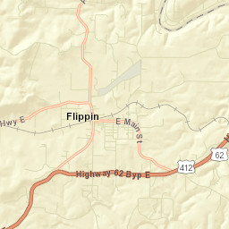 Flippin Arkansas Street Map