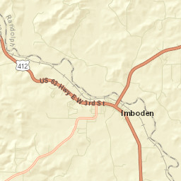 Imboden Arkansas Street Map
