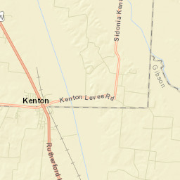 Kenton Tennessee Street Map