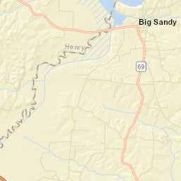 Big Sandy Tennessee Street Map