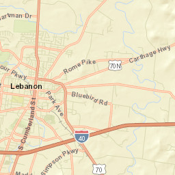 Forktown Tennessee Street Map