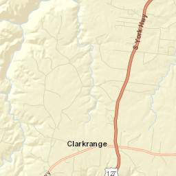 Clarkrange Tennessee Street Map