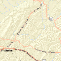 Mosheim Tennessee Street Map