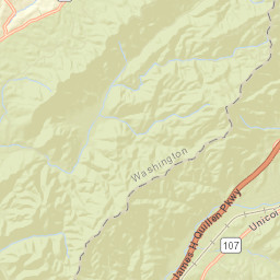 James H. Quillen Parkway, Cherokee National Forest, Unicoi, T Street Map
