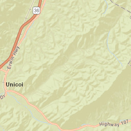 Unicoi Tennessee Street Map