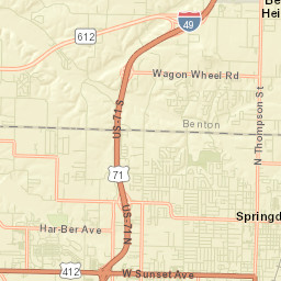 Spring Creek Arkansas Street Map