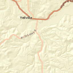 Yellville Arkansas Street Map